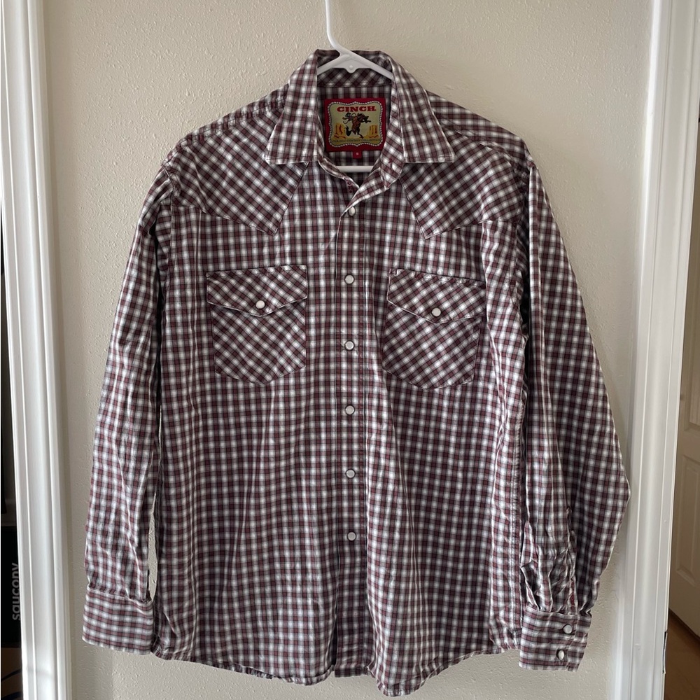 Cinch Men's Small Cowboy Collection Rodeo Western Pearl Snap Button Down Shirt